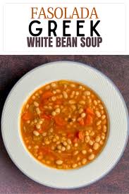 Fasolada Greek White Bean Soup Recipe White Bean Soup Bean Soup Bean And Vegetable Soup