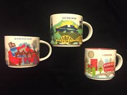 Starbucks London Birmingham Edinburgh Mug Set Yah Coffee Cup You Are Here Uk New Starbucks Mugs Starbucks London Starbucks Cups