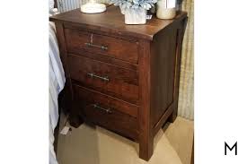 Pine solids and cherry veneers. Bryson 3 Drawer Nightstand