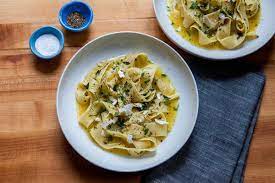 Pasta With Lemon Herbs And Ricotta Salata Recipe Recipe Pasta Dishes Recipes Lemon Pasta
