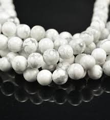 Howlite White Beads White Stone Beads White Gemstone Bead Grey And White Beads Semi Precious Stones Round Bead Gemstone Beads White Beads Stone Beads