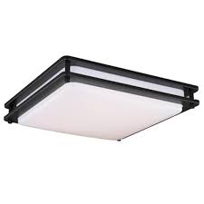 This adorley collection led ceiling light includes clips in 3 finishes to coordinate with your other fixtures. Cascadia Horizon Led 16 In Bronze Flush Mount Ceiling Light C0151 Rona