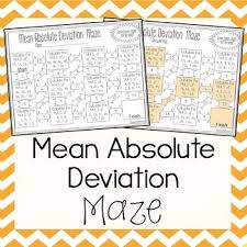 Mean Absolute Deviation Worksheet Maze Activity Middle School Math Worksheets Maze Worksheet