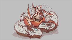 Puzzle y dragones fan art, dragon, criatura legendaria, continuar,. Puzzle Dragons North America Gungho Title Gadius Echidna Artist Flora Xia Source Padfanart Group Facebook