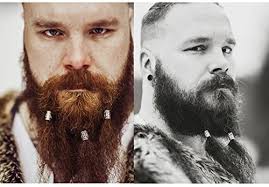 Viking beards don't always use a braid, but they do secure their beard braids with different accessories such as beard ring bead jewelry like steel beard rings or wood beads. Amazon Com 24pcs Norse Vikings Runes Hair Beard Beads For Bracelets Pendant Necklace Diy Braiding Beads For Hair Braids Antique Silver Beard Ring Viking Beads Kits Include 2pcs Pull Hair Pin Kitchen Dining
