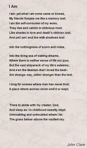 I Am Poem By John Clare Poem Hunter Penny Dreadful Quotes John Clare Poems I Am Poem