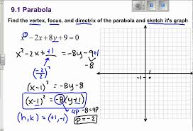 9 1 Parabola Finding Vertex Focus And Directrix Avi Quadratics Fun Lessons High School Math