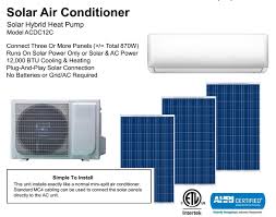 When the sun is shining the ac unit will be powered by the solar panels on. Solar Air Conditioner Model Acdc12c Sol Simple Solar Llc