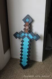 Diy Minecraft Sword Wooden Sword Tutorial Handmade With Ashley Minecraft Sword Minecraft Bedroom Decor Diy Minecraft Gifts