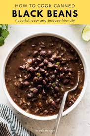 How To Cook Canned Black Beans Isabel Eats Recipe Canned Black Beans Mexican Food Recipes Easy Bean Recipes