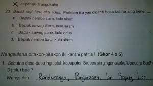 · bu sartinah budhal menyang pasar gawe tuku beras. Mana Yang Termasuk Basa Krama Yang Benar A Bapak Nembe Sare Kula Siram B Bapak Saweg Tilem Brainly Co Id