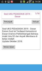 Berikut ini merupakan contoh latihan soal ukg online kompetensi pedagogik untuk sekolah dasar yang dapat dijadikan referensi atau pembelajaran dirumah. Soal Ukg Pedagogik 2019 For Android Apk Download