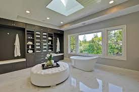 Rustic master bathroom with a chandelier. Dreamy Master Bathrooms To Covet Right Now