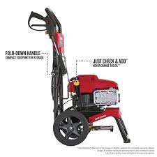 Pressure washer water pumps need a relatively low amount of oil. Craftsman 3000 Psi 2 5 Gpm Gas Pressure Washer At Menards