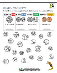 Touch math money reference strip from the teacher wears prada on teachersnotebook.com (2 pages). Kindergarten Money Worksheets 1st Grade