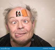 Crazy Cuckoo Man stock image. Image of head, bizarre