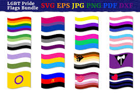 Pride rainbow coloring pages for adults. Lgbt Pride Flags Bundle Svg Sublimation Design 763544 Illustrations Design Bundles