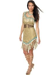 Disney Kostum Damen Pocahontas Kleid Hellbraun Blaue Kanten Attraktive Kleidung In 2020 Disney Kostum Pocahontas Kostum Indianer Kostum Selber Machen