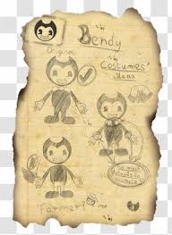 Prototype bendy (he was original bendy until ink machine made). Bendy And The Ink Machine Paper Model Prototype Cutting Area Etiquette Folding Transparent Png