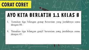 Temukan tiga bilangan genap berurutan yang jumlahnya sama dengan 90. Nita Cahyo Litetube