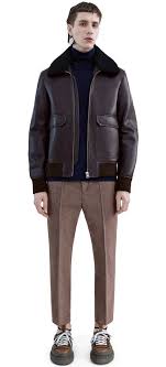 Acne Studios Abel Dark Brown Mens Jackets Leather Jacket Men Leather Jacket