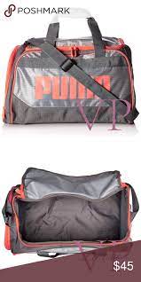 Coral And Gray Puma Duffle Bag Bags Duffle Duffle Bag