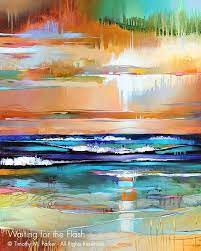 Waiting For The Flash Abstract Seascape Fine Art Print Free Shipping Art2d Gallery Naples Fl Contemporary Fine Art Prints Modern Abstract Artwork By S Landscape Artwork