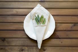 Fold the napkin in half from left to right. 3 Simple Ways To Fold A Napkin Hgtv