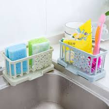Kitchen Sponge Rack Cutlery Drainer Drying Holder Washing Organizer Plastic Sink Storage Drying Rack Kitchen Kitchen Sink Storage