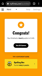 Play the free online crossword puzzle from the atlantic, created by puzzle constructor, caleb madison. My Best Time On The New York Times Hard Puzzle R Sudoku