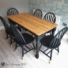 Dinning Table And Six Chairs Dinning Table And Six Chairs In 2020 Dining Room Table Makeover Painted Kitchen Tables Dinning Room Chairs