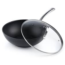 The hexclad wok is 12 across and 3 deep, allowing for family style volume cooking every night of the week. Cook Standard 02591 11 Inch Hard Anodized Nonstick Wok Black Walmart Com Walmart Com
