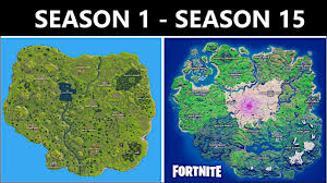 Luckily the wait was not long; Fortnite Map Evolution Season 1 Season 15 Youtube