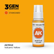 AK-Interactive: (3rd Gen) Acrylic - Volcanic Yellow (17ml)