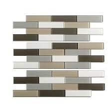 Have a look at what can be done with our hand painted tiles when used as kitchen backsplash tiles and as countertop tiles. Aspect 12 5 X 4 Peel Stick Glass Matted Subway Glass Backsplash Tiles 3 Pk At Menards