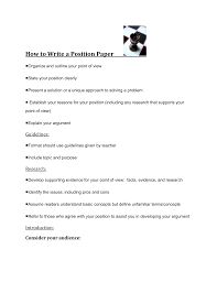 A blank outline template is a great tool to plan any writing script. How To Write A Position Paper