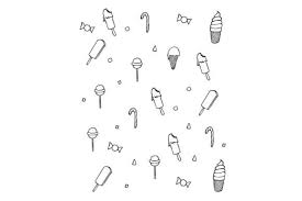 Download Ice Cream And Candy Doodle Vector Art Graphic By Firdausm601 Creative Fabrica Yellowimages Mockups