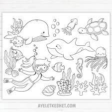 For boys and girls, kids and adults, teenagers and toddlers, preschoolers and older kids at school. Under The Sea Coloring Pages Free Printables Ayelet Keshet