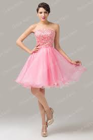 Grace Karin Sexy Organza Short Homecoming Ball Dress Pink