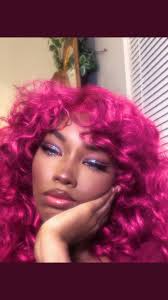 Pink Hair And Makeup Hair Styles Dyed Hair Curly Hair Styles