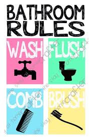 Scopri ricette, idee per la casa, consigli di stile e altre idee da provare. 36 Bathroom Rules Ideas Bathroom Rules Kids Bathroom Boys Bathroom