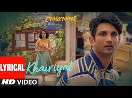 Lyrical Khairiyat Chhichhore Nitesh Tiwari Arijit Singh Sushant Shraddha Pritam Youtube In 2020 Bollywood Music Videos Songs Mp3 Song Download