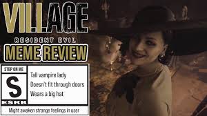 On february 1st, the official twitter11 account for the resident evil franchise posted a message from the resident evil village art director tomonori takano in which he confirmed that lady dimitrescu was over 2.9 meter (9'6'' feet) tall, if the hat and. Tall Vampire Lady Meme Review Resident Evil 8 Village Youtube