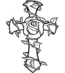 Download or print this celtic cross coloring page form mandala category. Rose Decorated Celtic Cross Coloring Pages Best Place To Color