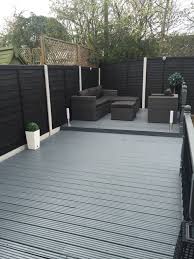 Grey Decking And Planters Deck Design Outdoor Decor Patio