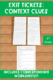 Exit Tickets Context Clues In 2020 Context Clues Context Clues Worksheets Context