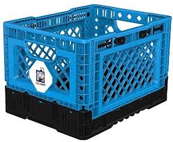 Battery operated cart lifts up to 1,000 lb. Bigant Collapsible Milk Crate Wheels Ready Storage Container Heavy Duty Straight Walls Foldable When Unlocked Save Space In Car Trunk Stackable Plastic Totes Storage Basket 3 Colors 1 Small Crate Buy Online