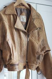 1980 S Leather Biker Jacket In Beige Color 80 S Motorcycle Jacket Xl Size In 2021 Stylish Leather Jacket Leather Jacket Leather Jackets Women