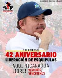 AQUÍ ESQUIPULAS LIBRE 42 ANIVERSARIO La marcha hacia la victoria no se  detiene viva Esquipulas pueblo libre y digno, 42 años de su liberación  seguimos junto a Daniel presidente 2021 de frente,