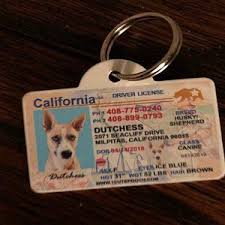 Michigan Driver License Custom Pet Id Tags And Wallet Card Etsy Pet Id Pet Id Tags Personalized Pet